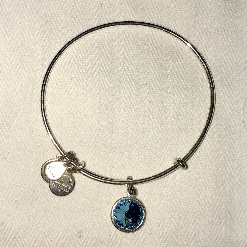 Alex and Ani March birthstone bracelet aquamarine